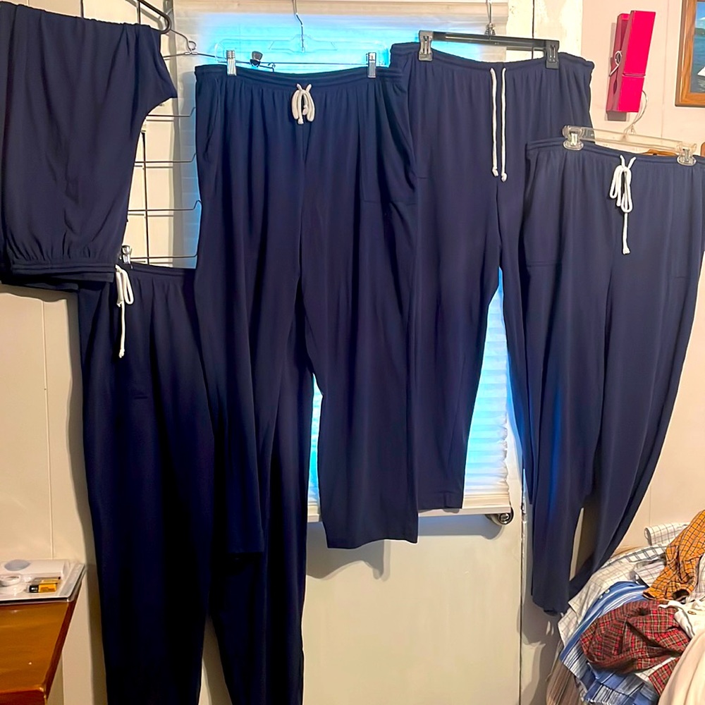 5 pair Blair blue deep pocket sweatpants size XL